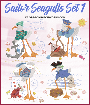 Embroidery Playground Sailor Seagulls Set 1